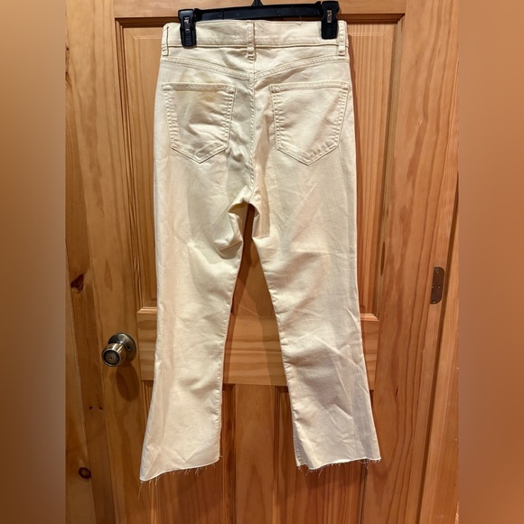 Zara high rise pale yellow straight jeans women’s size 6 - Picture 2 of 9